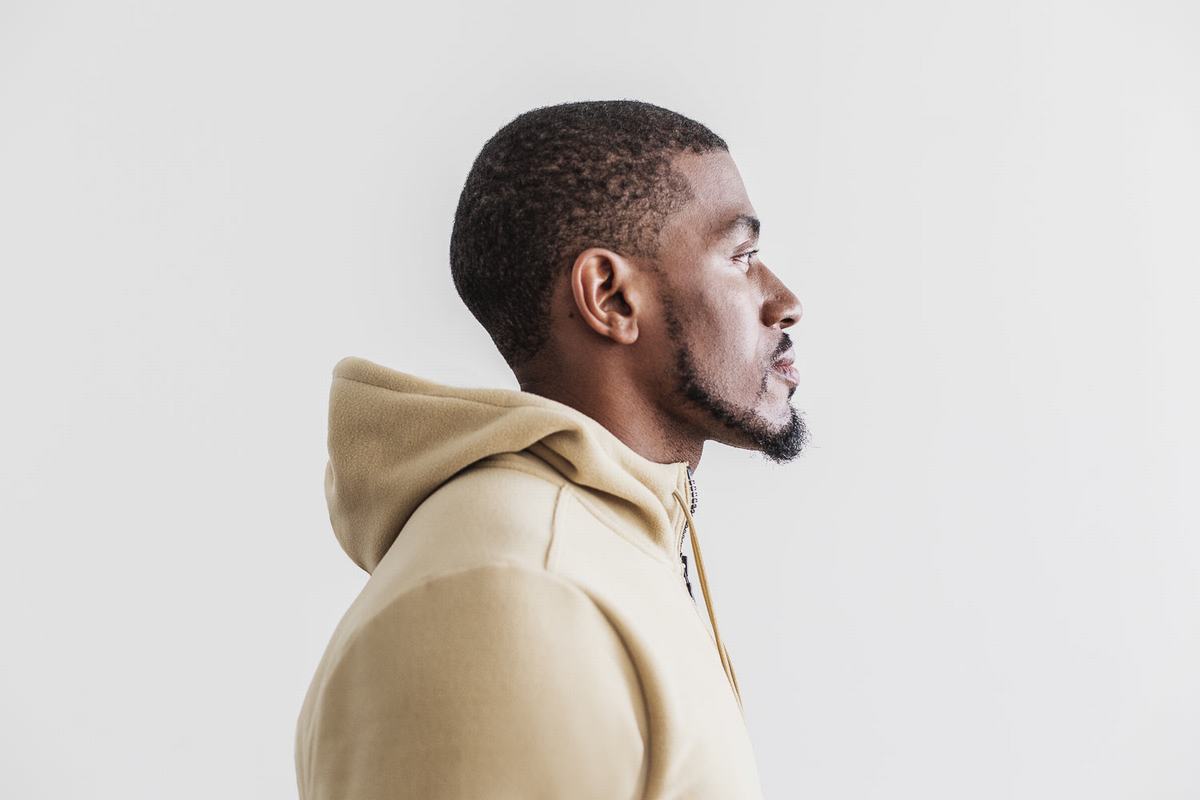 Nobull Arctic Zip-up Men's Jackets Beige | Australia (RX2749)